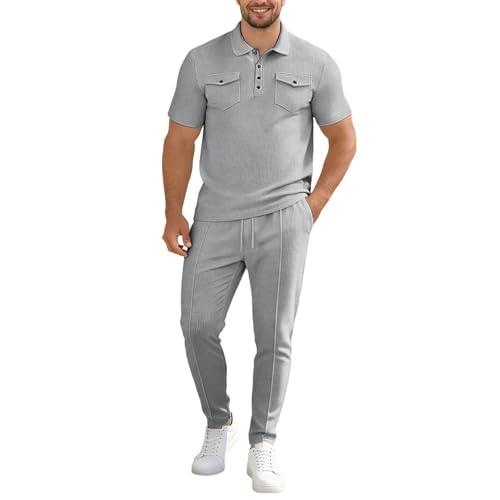 Polo gaufré pour homme ensemble anti-transpirant et fluide pour rester élégant en été