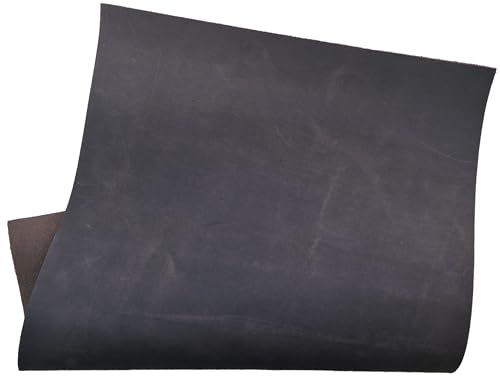 Pelle bovina tagli 2 mm - Vera pelle A1 fino a A5 - Pelle pieno fiore di alta qualità Made in Italy - Pannelli in pelle per bricolage, cucito, rilegatura, mobili e artigianato (marrone 04, A5 (148 x