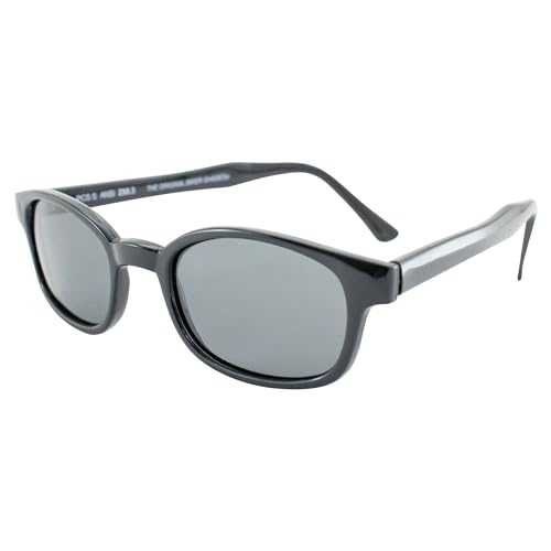 Pacific Coast Original KD's Biker Sunglasses with Polarized Smoke Lenses
