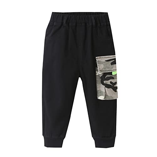 Toddler Boys Casual Pants Functional Fashion Polyurethane Pants Green Fashion Outwear Boys Stretch