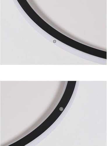 Plafonnier rond minimaliste 3 couleurs d'intensité variable noir - 5