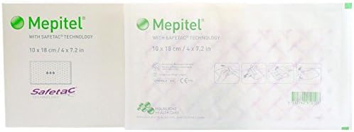 Mepitel Non Adherent Silicone Scar Wound Dressing 4" x 7.2" - (3 Pack)