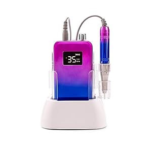 Portable Electric Nail Drill, 35000RPM Professional Rechargeable Nail File Machine, Cordless Nail Drill E File for Remove Gel, Polish Nail for Acrylic Nails with Saves More Time and Money.