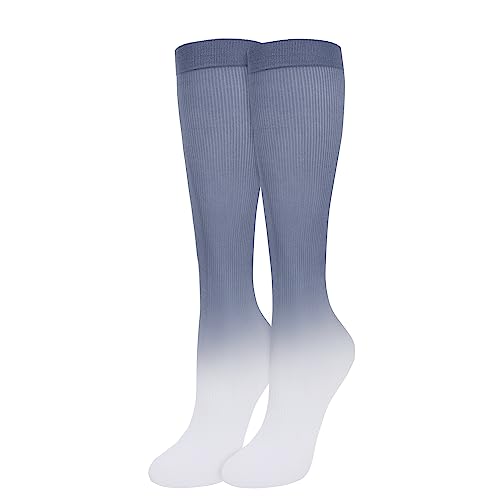 Image of Benefeet Sox Women Girls Thin Nylon Knee High Socks Long Tube Socks Unisex Soft Cozy High Calf Sock Tie Dye /Gradient