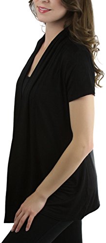 Image of ToBeInStyle Womens Open Front Casual Shrug Lightweight Layering Cardigan Sleeveless or Short Sleeve