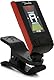 Fender Original Clip-On Tuner, Chromatisches Stimmgerät mit 360° Helles LCD-Display, Vibrationsbasiert für Gitarre Bass Ukulele, Hochpräzise Abstimmung, Fiesta Red