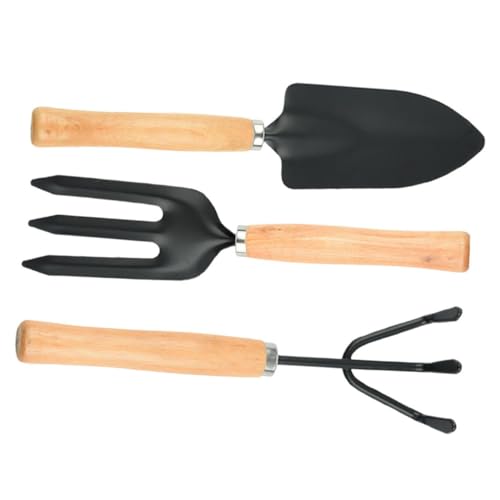ROMISBABA 3pezzi Attrezzi Da Giardino Manuali Pala Mano in Rastrello Mano Impugnatura Antiscivolo Per Scavare e Giardinaggio in Interni Ed Esterni