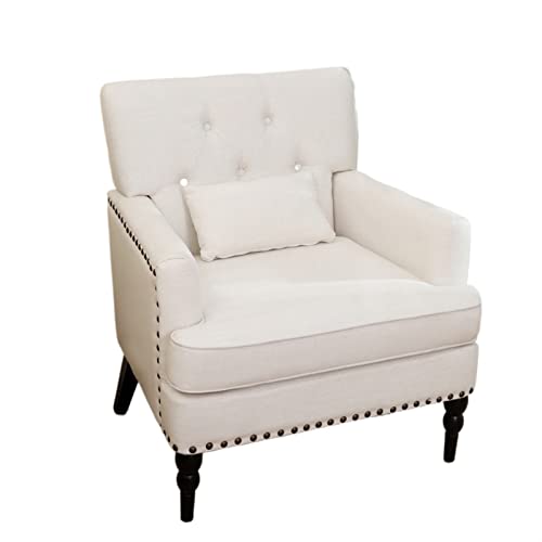 Luxuriöser getufteter Akzentstuhl für Wohnzimmer – bequemer Club-Sessel mit Kissen, stilvolles faules Sofa, Nieten-Design für elegante Wohnkultur