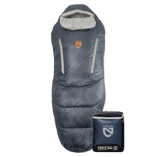 NEMO Equipment Forte Endless Promise Synthetic Sleeping Bag - Fortress/Pelican - Mens 20F/Regular Wide