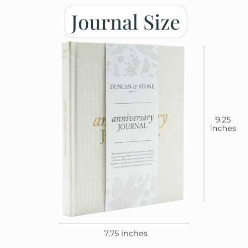 DUNCAN & STONE PAPER CO. Anniversary Journal by - Ivory | Wedding Journal Book For Couples | Marriage Scrapbook Gift | Memory Gifts for Couples | Keepsake for Anniversaries