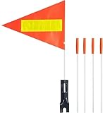 Bike Flag, Bicycle Safety Flag with Pole, High Visibility Bike Trailer Flags Adjustable Height Bikes Safety Flags with Reflective Stripe for Outdoor Cycling For Bicycles, Wheelchairs