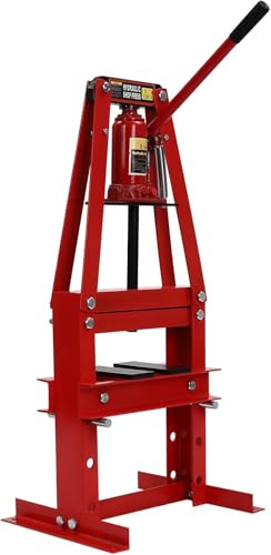 Hydraulic 6 Ton A-Frame Garage Floor Adjustable Shop Press with Press Plates, A-Frame Garage Floor Press, Adjustable Working Table Height, 6T/13227 LBS