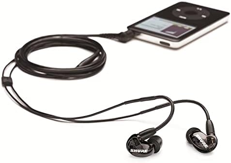 Shure SE215 PRO Wired Earbuds - Professional Sound Isolating Earphones, Single Dynamic MicroDriver, Secure Fit In Ear Monitor, plus Carrying Case and Fit Kit - Black (SE215-K)
