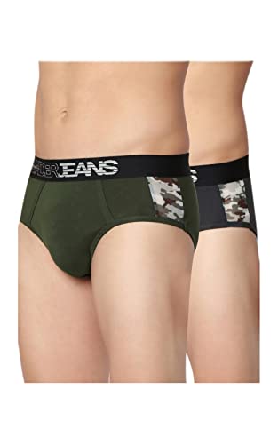 Image of Underjeans Men's Cotton Blend Regular Fit Solid Brief