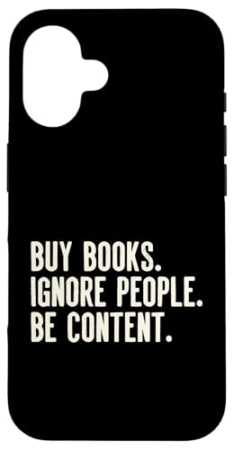 �{���w������ Ignore People Be Content Library Reader �X�}�z�P�[�X iPhone 16 �p