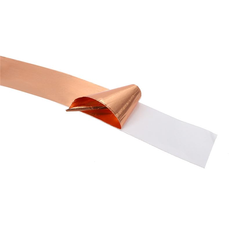 nastro di rame, Festa del papà, Nastro schermante conduttivo monofacciale in lamina di rame da 10M e 25M(50mm,25M)
