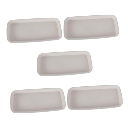 HOUDERCO 5個 長方形防漏接水托? 植木鉢受け皿 軽量耐久プランター用トレイ 土こぼれ防止 滑り止め機能付き ガーデニングおよび室内植物管