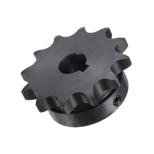 Image of uxcell #40 Chain Roller Sprocket B Type, 1 /2 inch Bore 12 Tooth Single Strand Chain Sprocket, Carbon Steel, Keyway with Set Screws