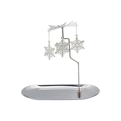 Spinning Candle Holders with Tray, Silver Rotating Rotary Light Holders for Christmas, Romantic Weddings, Family Table Decorations Cover