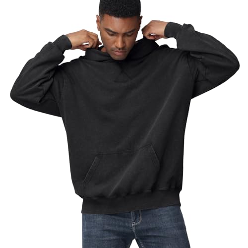 Mens Oversized Hoodie Unisex Acid Wash Hoodie Vintage Pullover Hoodies Hip Hop Sweatshirts with Pocket3