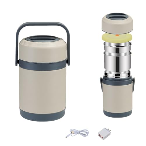 JoyeeLii �d�M�ٓ��� �ۉ��ٓ��� USB���M �ԍڗp���ʋΗp �É��E���� ���K�v�Ȃ� 304�X�e�����X�| ���ٓ��� (1.6L,�x�[�W��)