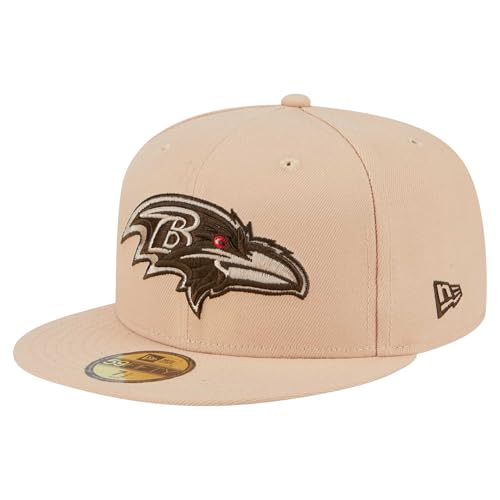 New Era Men's Tan Baltimore Ravens Candied Pecan 59FIFTY Fitted Hat