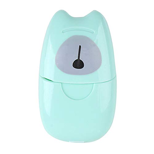 Gogoings Jabon Papel Portátil,Mini Jabón de Papel Lavado a Mano para Viajes, Camping y Senderismo,Teal