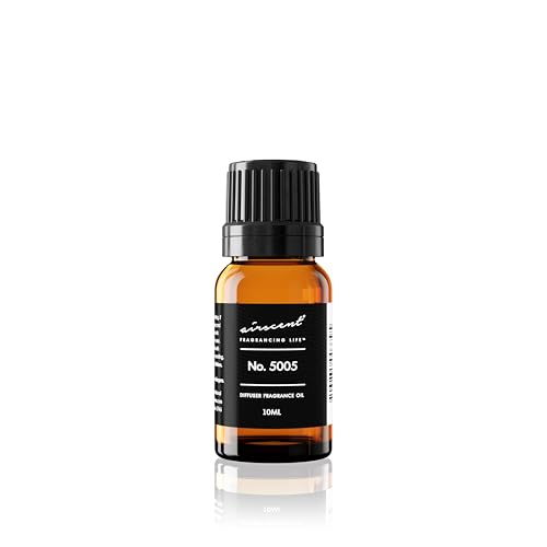 AirScent Diffuser Oil Inspired by TFs Oud Wood - No. 5005 Perfume Dupe - Fragrance Oil Blend for Ultrasonic and Waterless Diffusers and Crafting - 10 ml 0.34 fl oz Glass Bottle with Dropper