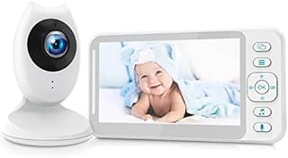 4.3 Inch Video Baby Monitor with Camera and Audio, 2.4GHz Wireless Transmission No