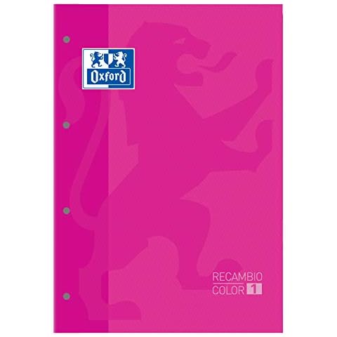 Recambio Oxford, Hojas Cuadrículadas A4 Fucsia Cover