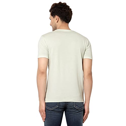 Image of Red Tape Mint Green Graphic Print T-Shirt for Men