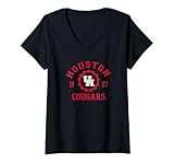 Women's Houston Cougars Stamp Officially Licensed V-Neck T-Shirt