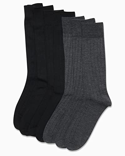 Van Heusen Men's Dress Socks - 7 Pack Premium Stretch Moisture Wicking Crew Socks with Reinforced Heel and Toe (Size: 6-12.5)4