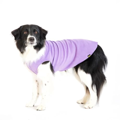 Image of Goldpaw Stretch Fleece Dog Sweater - with Spandex for 4-Way Stretch - Soft, Comfortable Dog Coat - Machine Washable - Made in the USA - Lavender - Size 6