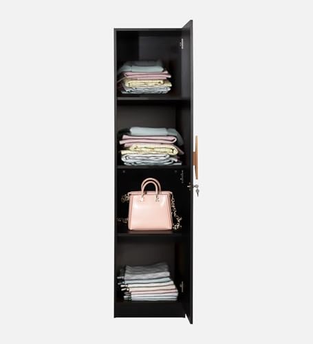 Image of Mintwud Pepperfry Engineered Wood Wardrobe with Doors Storage | Wooden Almirah Cupboard for Clothes Storage Organizer for Living Room Home Bedroom Furniture (Wenge Finish)