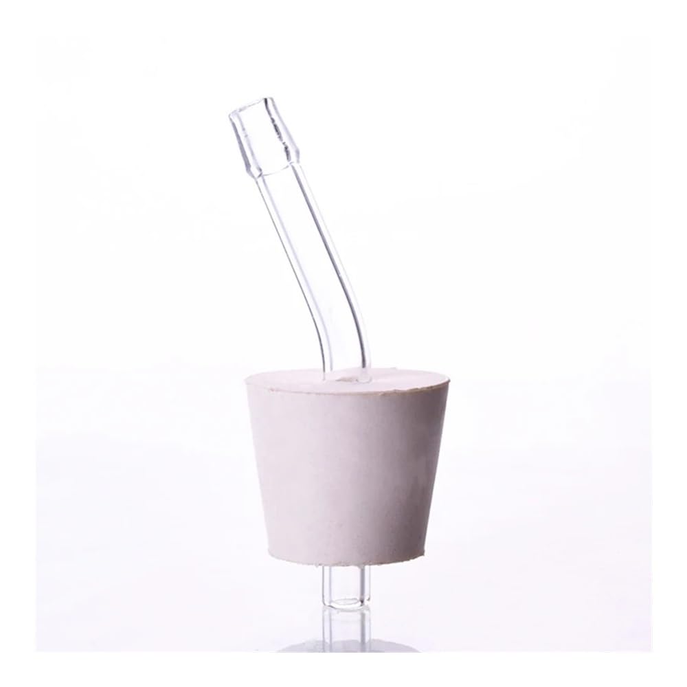 Tapón de goma blanca, con tubo de vidrio, número 2-17, corchos for botellas(No. 17)