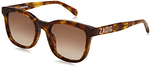ZADIG & VOLTAIRE SZV336 Gafas, Shiny Honey Havana, 52 Unisex Adulto
