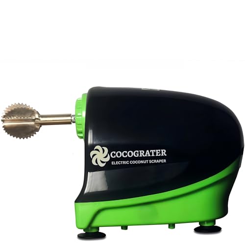 BEEMAX Electric Coconut Scraper, Compact Design, Easy to Use Coconut Grater Electric by Jm Traders (Black & Green)