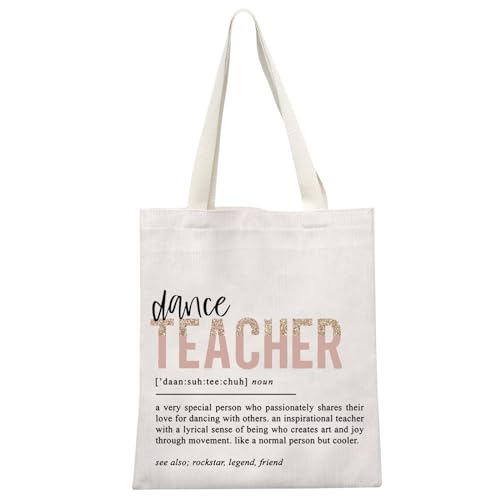 JTOUK Sac fourre-tout pour professeur de danse, cadeau de danse, cadeau de reconnaissance pour enseignant de danse