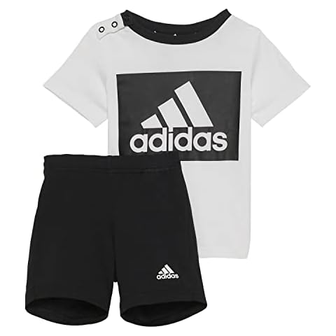 Conjunto deportivo adidas I BL T, bebe unisex, blanco/negro, 3-6M Cover