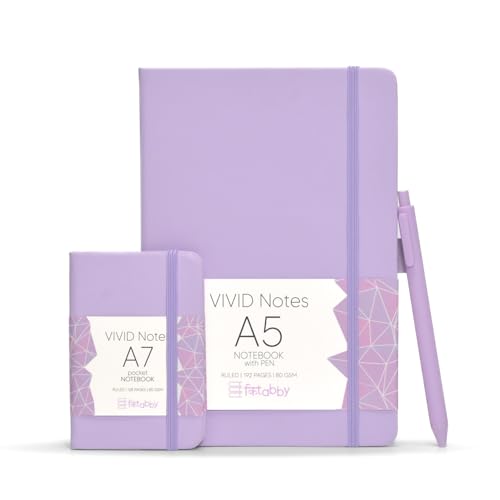 Image of Kitabby VIVID Notes Combo | A5 & A7 Notebook - Lilac