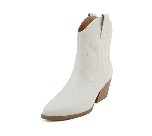 Image of Soda inchBLAZING inch ~ Women Western Bootie Pointe Toe with Low Heel (Wide Fit Available)