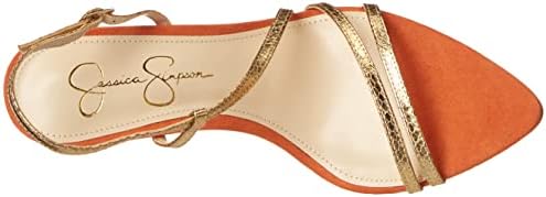Jessica Simpson Women's Pyine Strappy High Heel Sandal Heeled, Gold, 5 | Image 4