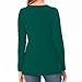 Bearsland Women’s Nursing Top Long Sleeve Scoop Neck Nursing Shirt Breastfeeding Shirt Pregnancy Clothes,Dark Green,L