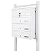 Produktbild BITUXX® Stand-Briefkastenanlage Postkasten Letterbox Mailbox mit 4 Fächer Weiß