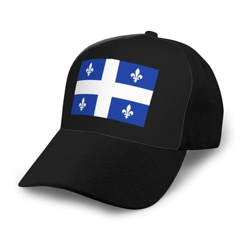Flag of Quebec Unisex Classic Adjustable Curved Brim Baseball Cap, Trucker Hat