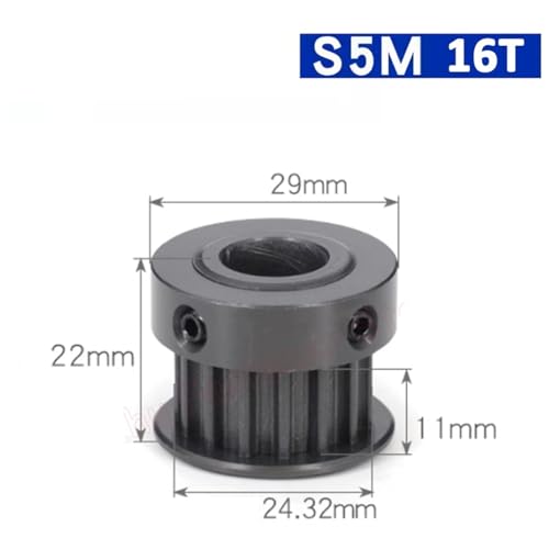 Poulie de distribution S5M roue synchrone type K en aluminium de précision - 6