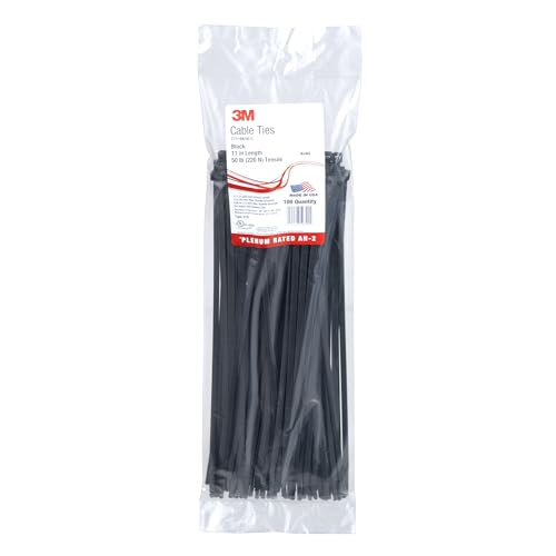 CT11BK50-C 11" noir 50 LB Câblé - 100 pcs/pâtes (06203) (Boîte de 100)