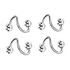 20 unids Segmento Clicker anillos torcidos barra espiral cartílago Helix pendiente de aro acero quirúrgico Labio Labret Piercing de herradura Inteligente y atractivo.