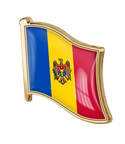 Image of vmcoatdu Country Flag Pin Badge International Travel Brooch Metal Alloy Souvenir Pin for Hat Clothes Backpack